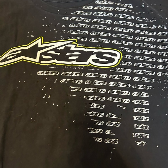 Alpinestars Black Graphic T-Shirt Y2K - Picture 2 of 3